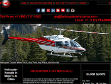Tablet Screenshot of helicopteraircharter.com